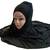 Black Plate Stone Work Hosiery Cotton Islamic Hijab Scarf