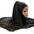 Black Plate Stone Work Hosiery Cotton Islamic Hijab Scarf