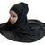 Black Plate Stone Work Hosiery Cotton Islamic Hijab Scarf