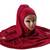 Maroon Tassel And Beads Work Hosiery Cotton Islamic Hijab Scarf