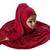 Maroon Tassel And Beads Work Hosiery Cotton Islamic Hijab Scarf