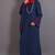 Navy Blue Poly Crepe Embroidered Party Islamic Abaya