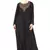 Black Poly Crepe Embroidered Casual Islamic Abaya
