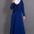 Blue Crepe Embroidered Party Islamic Abaya