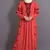 Orange Crepe Embroidered Party Islamic Abaya