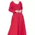 Red Poly Crepe Plain Casual Islamic Abaya
