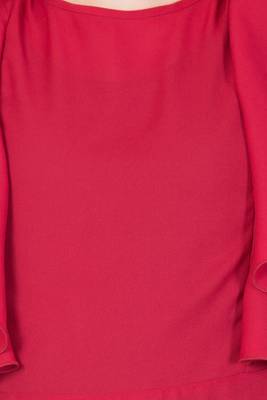 Red Poly Crepe Plain Casual Islamic Abaya 5