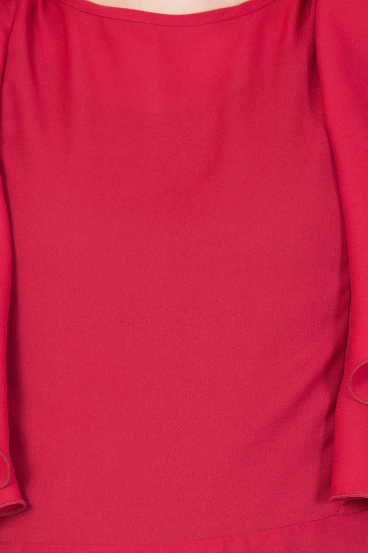 Red Poly Crepe Plain Casual Islamic Abaya