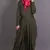 Olive Poly Crepe Plain Casual Islamic Abaya