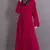 Wine Poly Crepe Plain Casual Islamic Abaya