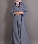 Grey Denim Plain Casual Islamic Abaya