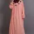 Peach Poly Crepe Plain Casual Islamic Abaya