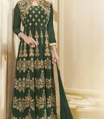 Green Multi Resham Work Georgette Salwar With Dupatta