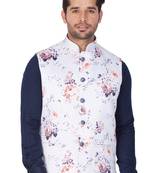 Multicolor Cotton Blend Nehru Jacket