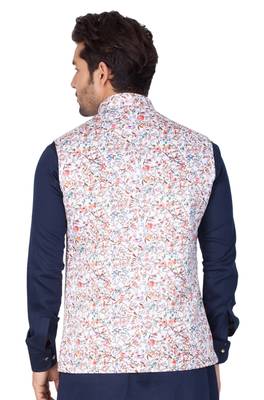 Multicolor Cotton Blend Nehru Jacket 3