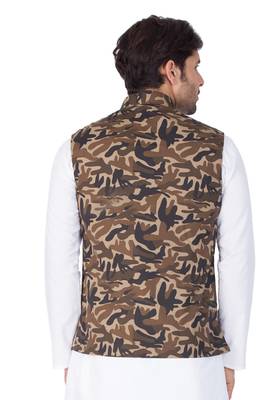 Green Cotton Nehru Jacket 3