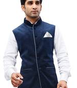 Blue Velvet Nehru Jacket