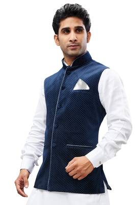 Blue Velvet Nehru Jacket 3