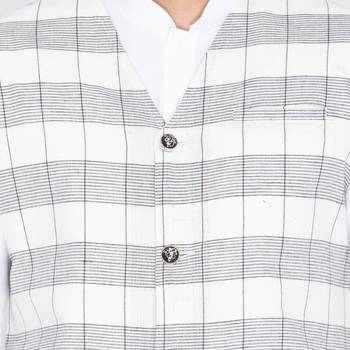 White Cotton Modi Nehru Jacket 2