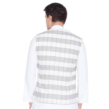 White Cotton Modi Nehru Jacket 3