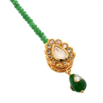 Green Emerald Stylish Maang Tikka 2