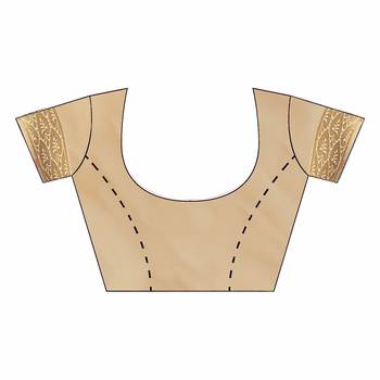 Cream Woven Banarasi Saree With Blouse 4