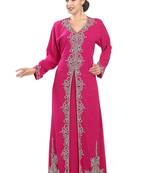 Rani georgette islamic kaftan with zari and stone work