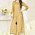 Light-golden plain rayon long-kurtis