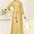 Light-golden plain rayon long-kurtis