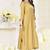 Light-golden plain rayon long-kurtis