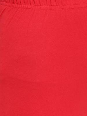 Red Solid Leggings 2
