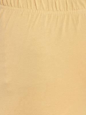 Beige Solid Leggings 2