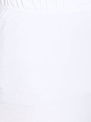 White Solid Leggings 2
