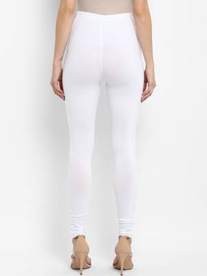 White Solid Leggings 3