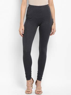Grey Solid Leggings 1