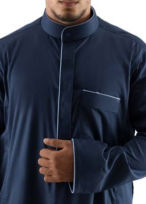 Blue cotton ashfak thobe thobe 4