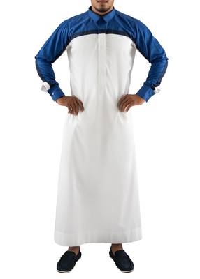 White cotton white cayman thobe 1