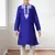 Royal Blue Art Silk Embroidery Kids Boys Kurta Pyjama