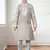 Fawn Art Silk Print Kids Boys Kurta Pyjama