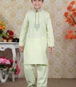 Pista Linen Cotton Embroidery Kids Boys Pathani