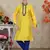 Yellow Bangalore Silk Embroidery Kids Boys Kurta Pyjama
