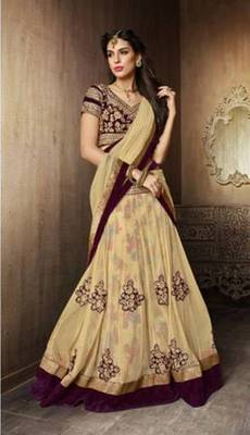 Multicolor Net And Dupatta Net Embroidered Work Unstitched Lehenga Choli 2