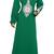 Green Embroidered Crystals & Beads Embellished Traditional Chiffon kaftan