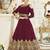 Maroon embroidered georgette salwar with dupatta