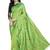 Green embroidered art silk saree with blouse