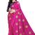 Pink embroidered art silk saree with blouse