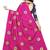 Pink embroidered art silk saree with blouse