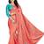 Orange embroidered art silk saree with blouse
