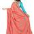 Orange embroidered art silk saree with blouse