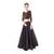 Ikat And Sambalpuri Round Neck Gold Black Handloom Lehenga